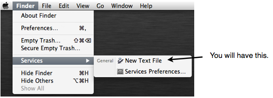 how to set .txt file on mac